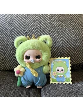 nora green frog plush pendant